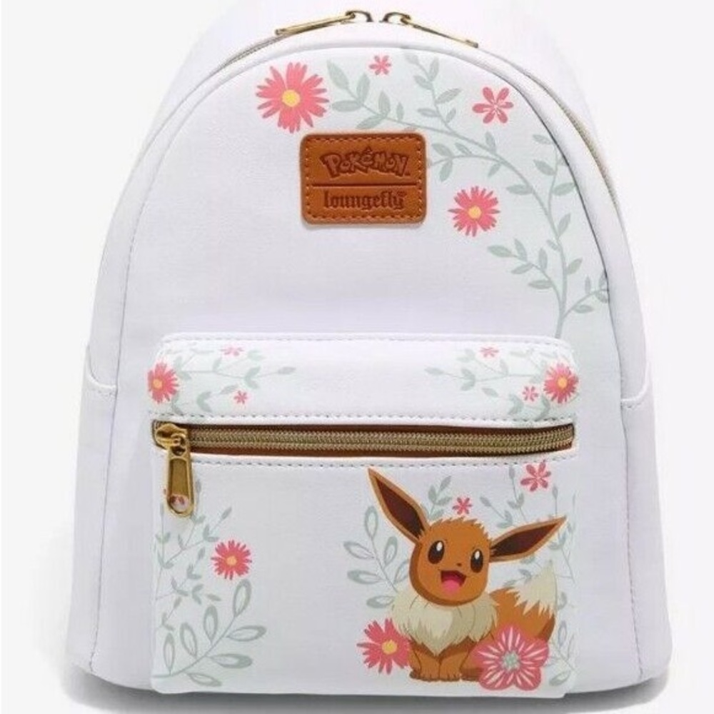 Exclusive Loungefly Pokemon Eevee Spring Flowers Mini Backpack